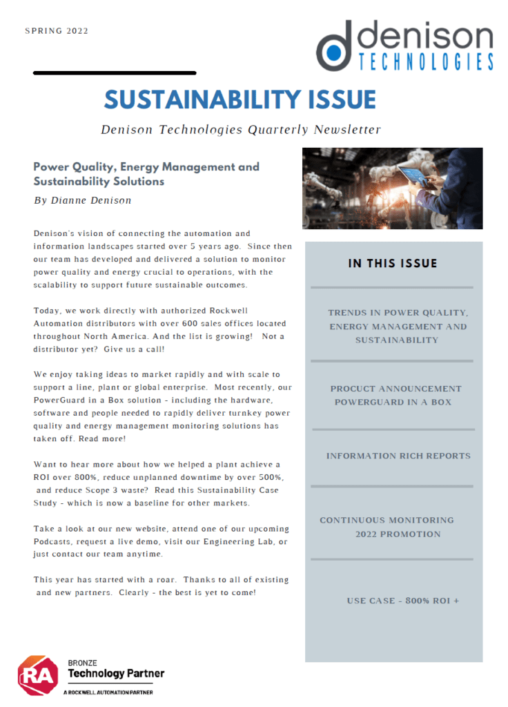 First page of first quarter 2022 newsletter